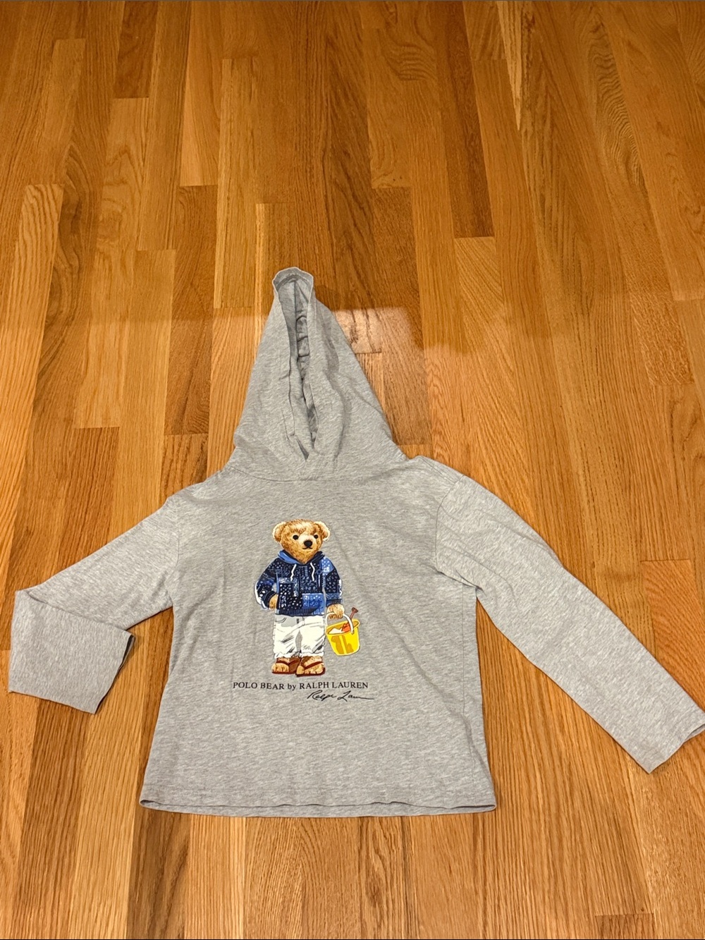 Polo by Ralph Lauren Gray Hoodie with Polo Bear Graphic